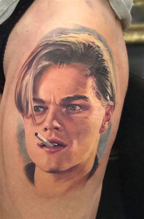 Portrait Tattoo Inspiration Of Leonardo Dicaprio Face