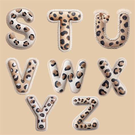 Download Leopard Alphabet Clipart Commercial Use