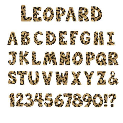 Download Leopard Alphabet Clipart Printable