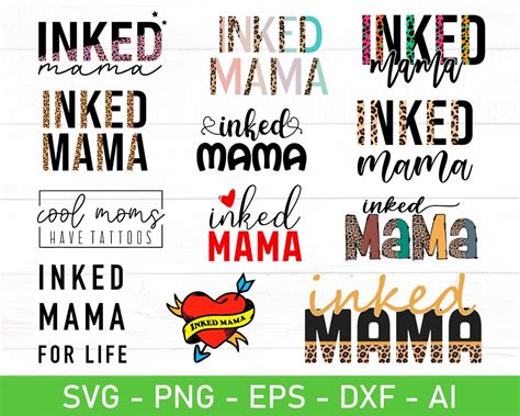 Download Leopard Inked Mama Silhouette DXF Files