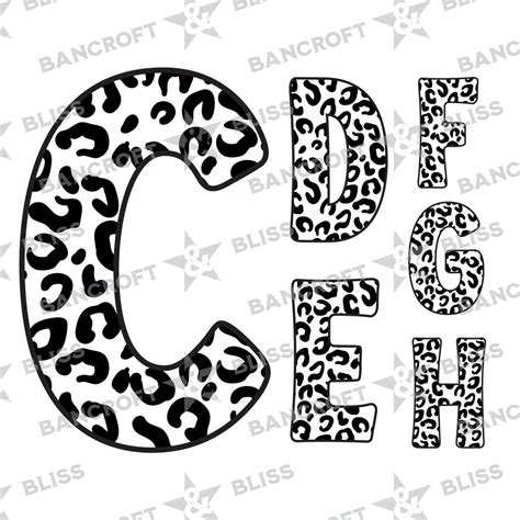 Unleash your creativity with Leopard Letters SVG - the ultimate design tool for breathtaking crafts!