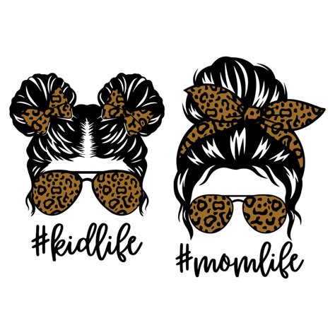 Download Leopard Mom Life Kid Life Baby Life... Cricut SVG DXF Files
