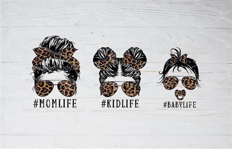 Download Leopard Mom Life Kid Life Baby Life... Printable