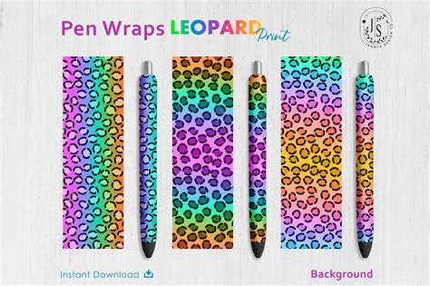 Download Leopard Skin Pen Wraps PNG File Set Files for Cricut