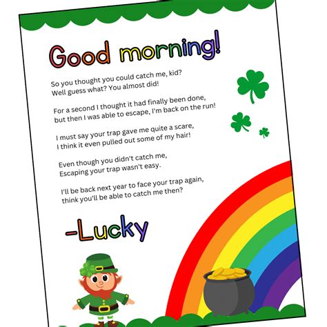 Leprechaun Letter To Child Printable Free