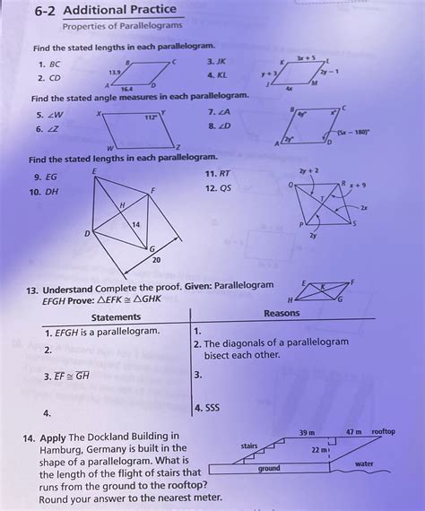 Uncover the Secrets of Parallelograms with Lesson 6.2 Properties Answer Key