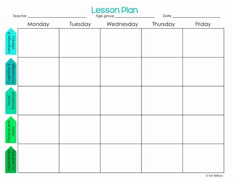 Lesson Plan Calendar Template