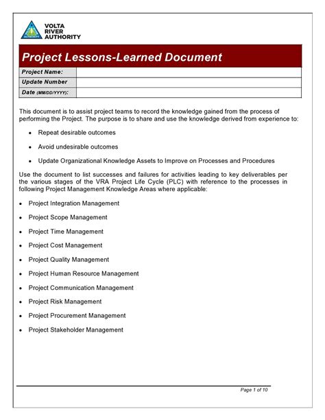 48 Best Lessons Learned Templates [Excel, Word] ᐅ TemplateLab