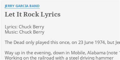 Let It Rock Lyrics Printable