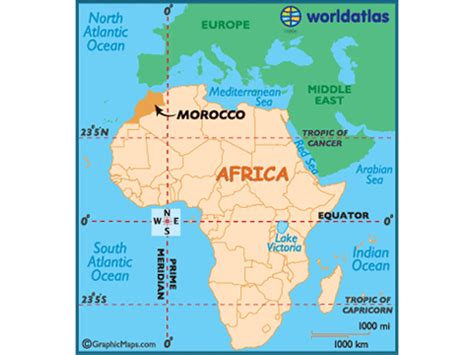 Letak Maroko di Dalam Benua Afrika