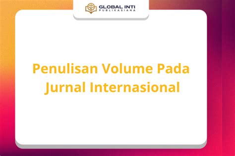 Letak Volume Pada Jurnal