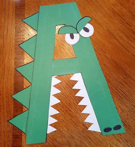 Letter A Alligator Craft Printable Template