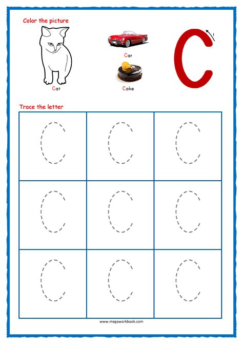 Letter C Tracing Worksheets Free