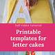Letter Cake Template