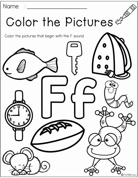 Letter F Coloring Worksheets