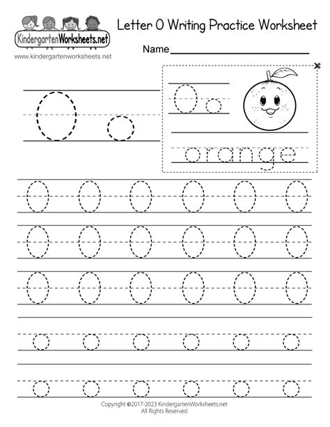 Letter O Worksheets Kindergarten