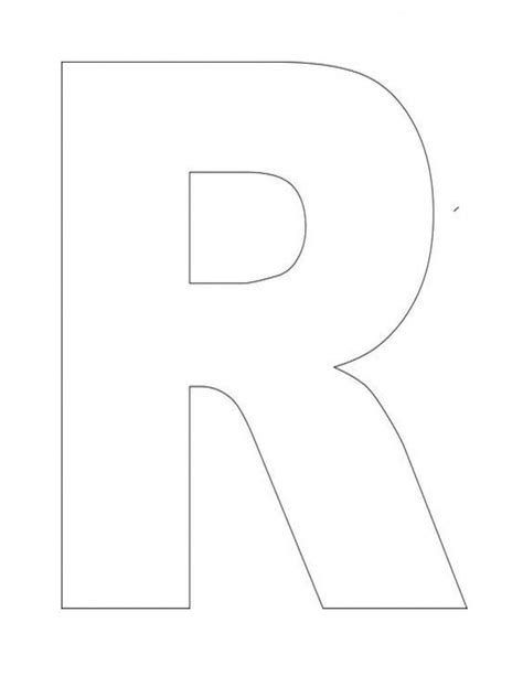 Letter R Printable Template