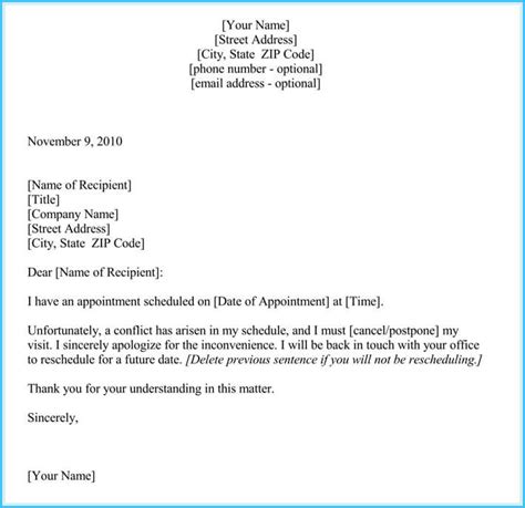 10+ Reschedule Appointment Letter Templates Free Samples, Examples Format Download