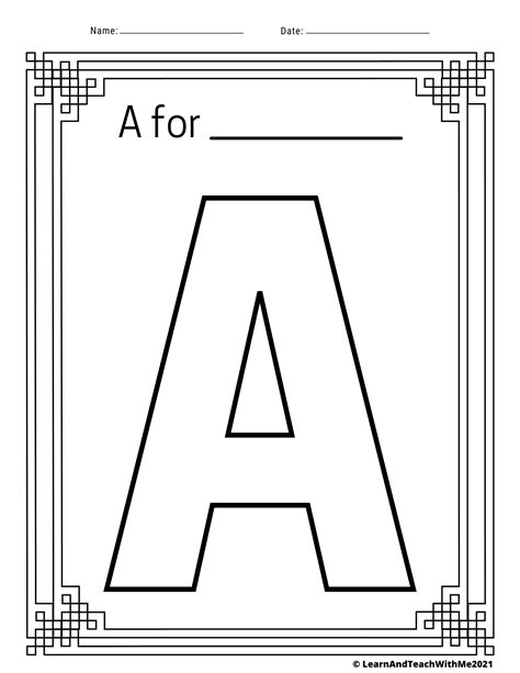 Letter A Coloring Page
