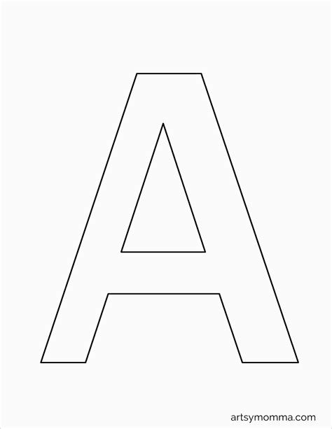 Letter A Template Printable
