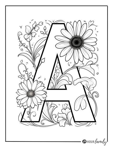 Letter Coloring Pages For Adults