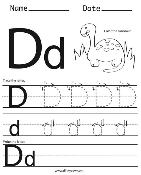 Letter D Worksheets Free Printables