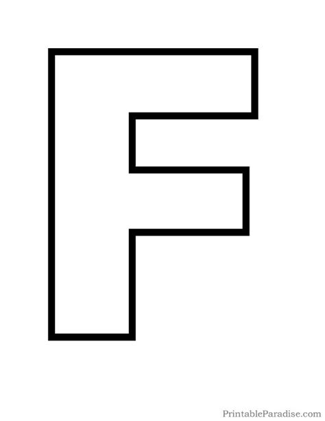 Letter F Outline