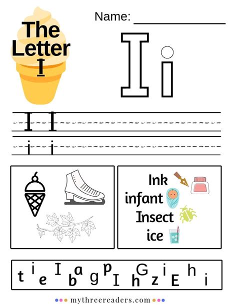Letter I Worksheets For Kindergarten