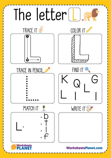 Letter L Worksheets Free Printables