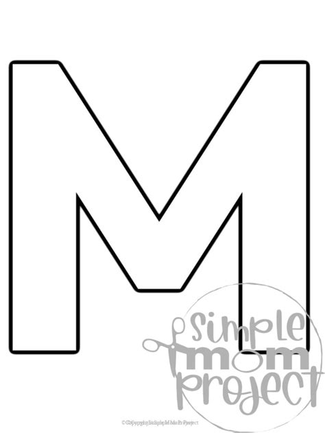 Letter M Printable Template