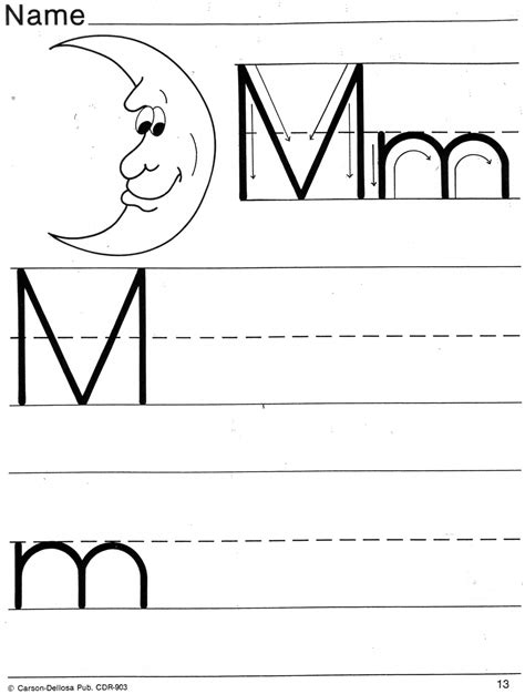 Letter M Printable Worksheets