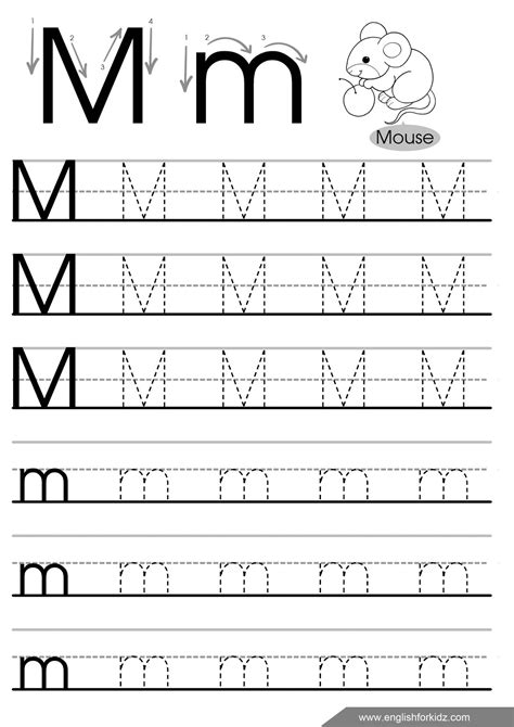 Letter M Traceable Worksheets