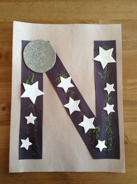 Letter N Art Craft