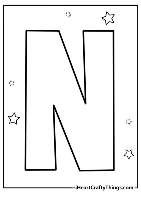 Letter N Coloring Page