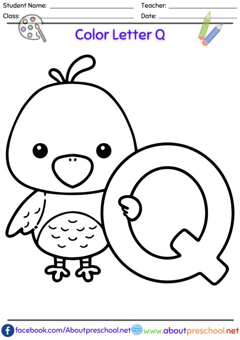 Letter Q Color Pages