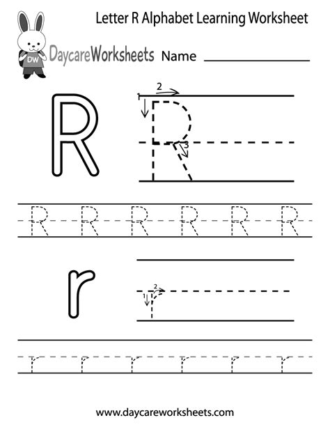 Letter R Free Printable Worksheets