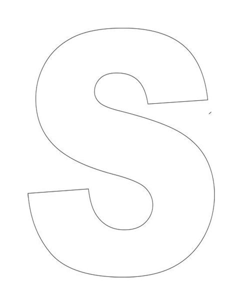 Letter S Template Printable