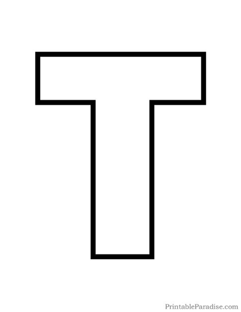 Letter T Outline