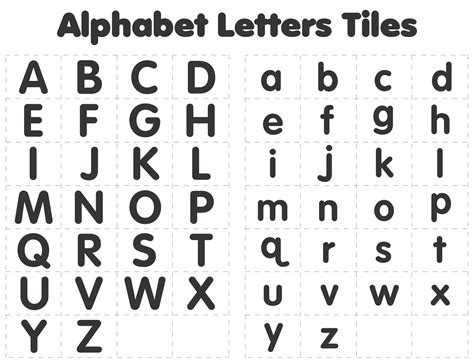 Letter Tiles Printable