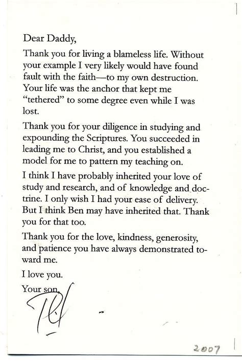 Letter To Absent Father From Daughter