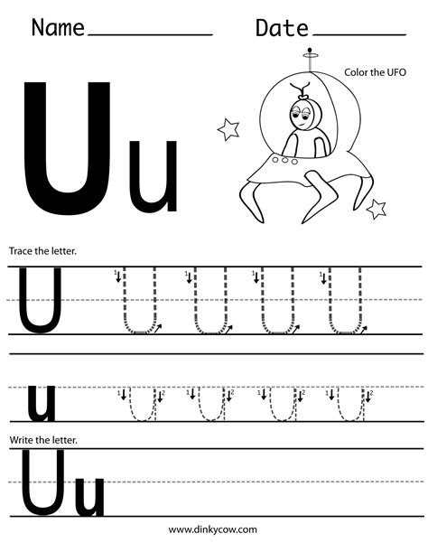 Letter U Worksheets For Kindergarten