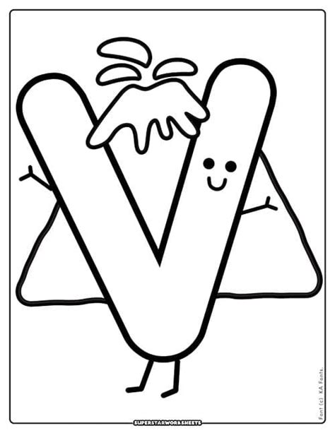 Letter V Coloring Pages