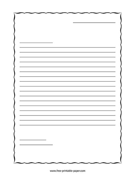 Letter Writing Paper Printable Pdf