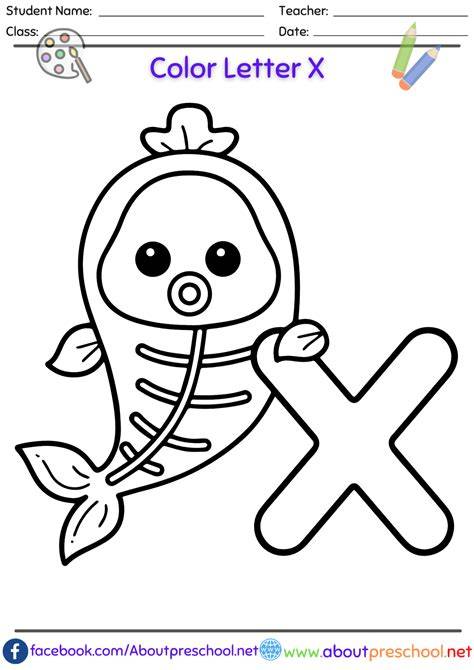 Letter X Coloring Page