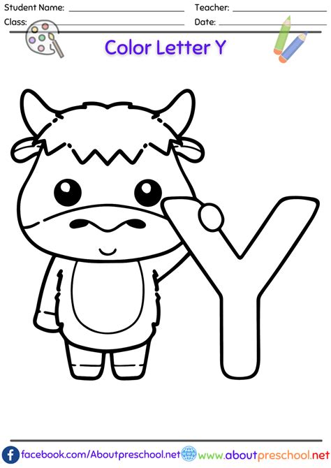 Letter Y Coloring Page