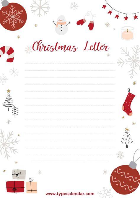 45 Printable Christmas Letter Templates [100 FREE] ᐅ TemplateLab