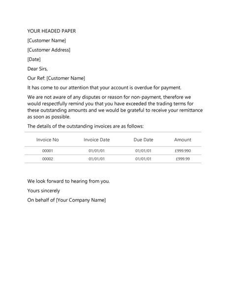 44 Effective Collection Letter Templates & Samples ᐅ TemplateLab