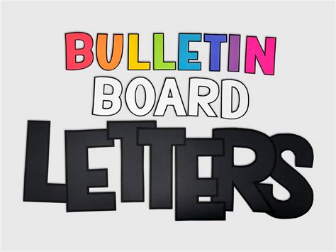Lettering For Bulletin Boards