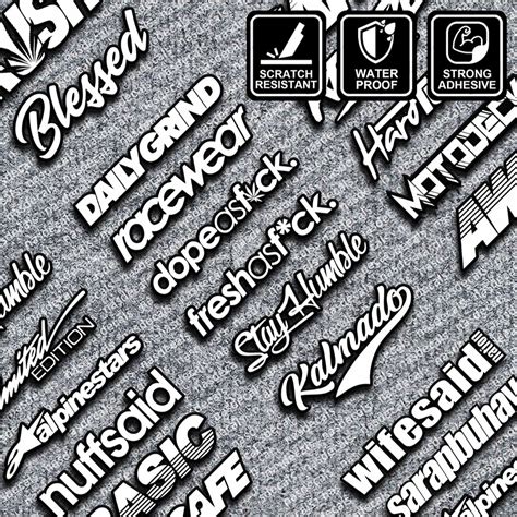 Lettering Motor Sticker Design