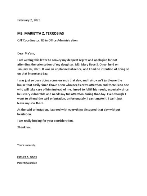 Letters Of Consideration